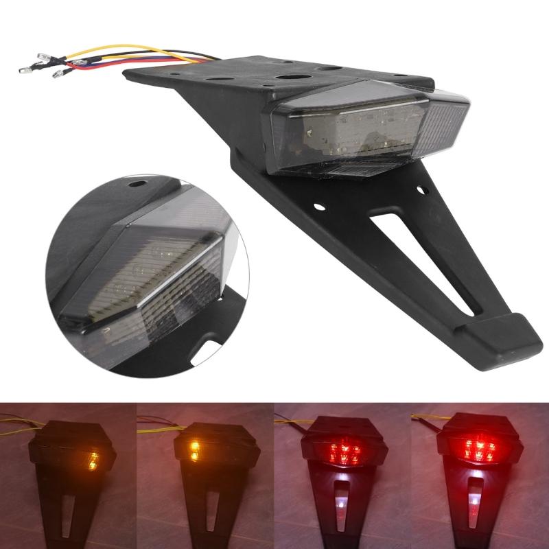 Светодиодный задний фонарь для мотоцикла со встроенными поворотниками Водонепроницаемый светодиодный задний фонарь Лампа высокой видимости для автомобилей
