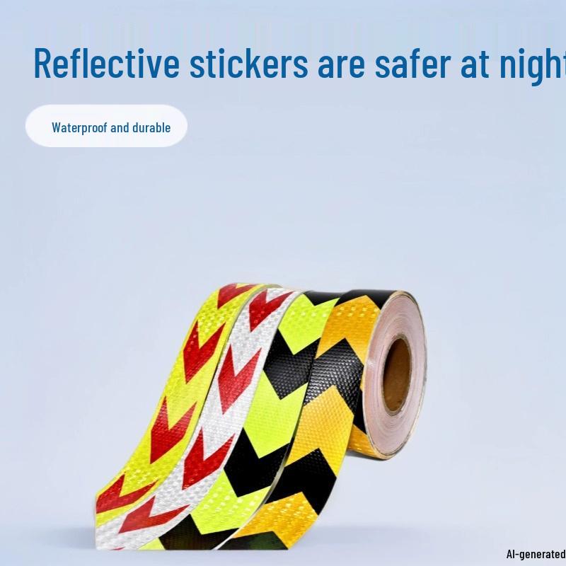 Reflective Lattice Arrow Sticker for Car/Truck Bumper - Waterproof, Sunscreen, Warning Marker
