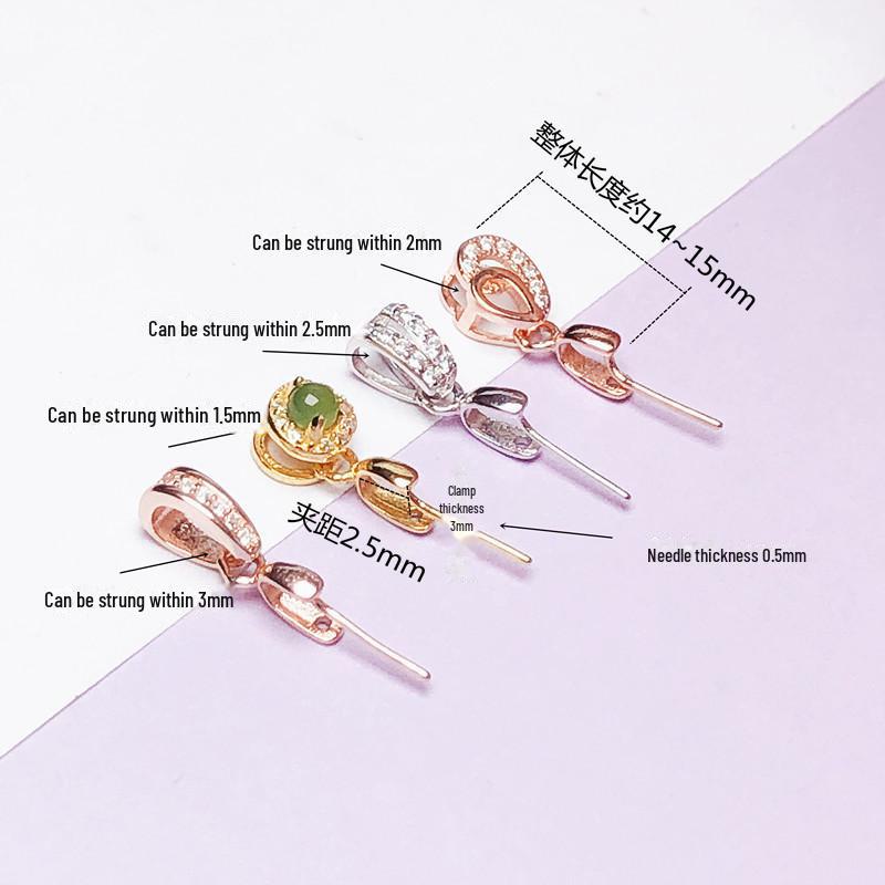 Пряжка из стерлингового серебра S925 для ожерелья Jade Buddha/Guanyin Pixiu