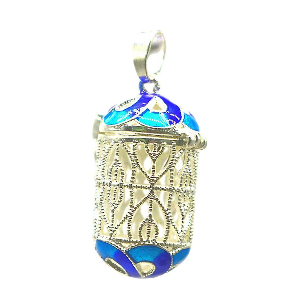4xHollow Out Enamel Locket Perfume Oil Diffuser Pendant for Necklace Keyring 8