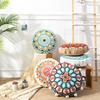 45 см Наволочка для напольной подушки Круглая Богемная Цветочная Марокканская Индия Хлопок Наволочка Пуф Домашний Декор Диван Окно Отель Наволочка