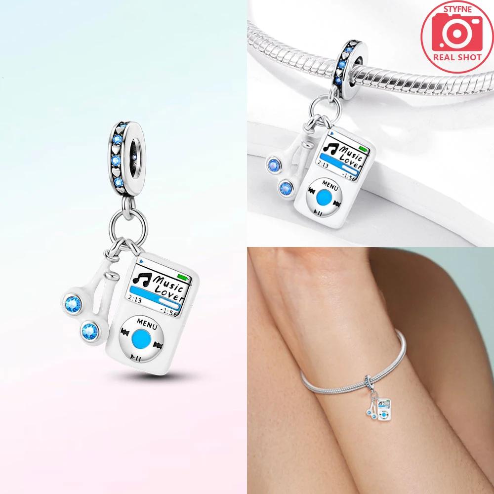 Charms Pink Beads Smart Watch Bike Car Travel Dangle Original Copper Bead Fit Bangle Bracelet Diy Jewelry Woman Fine Gift