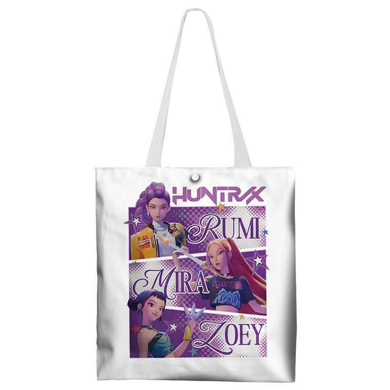 KPOP Группа Девушек Охотниц на Демонов Аниме Мультфильм Кино и Телевидение Периферийная Холщовая Сумка Сумка для Покупок Сумка на Плечо KTY