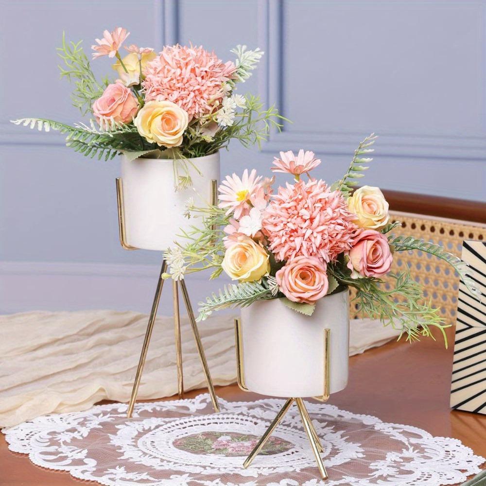 3 Pcs Silk Flowers Bouquet Artificial Flowers Fake for Home Decorations Table Centerpieces Flower Arrangement Wedding Decor Bridal Bouquet Baby Shower