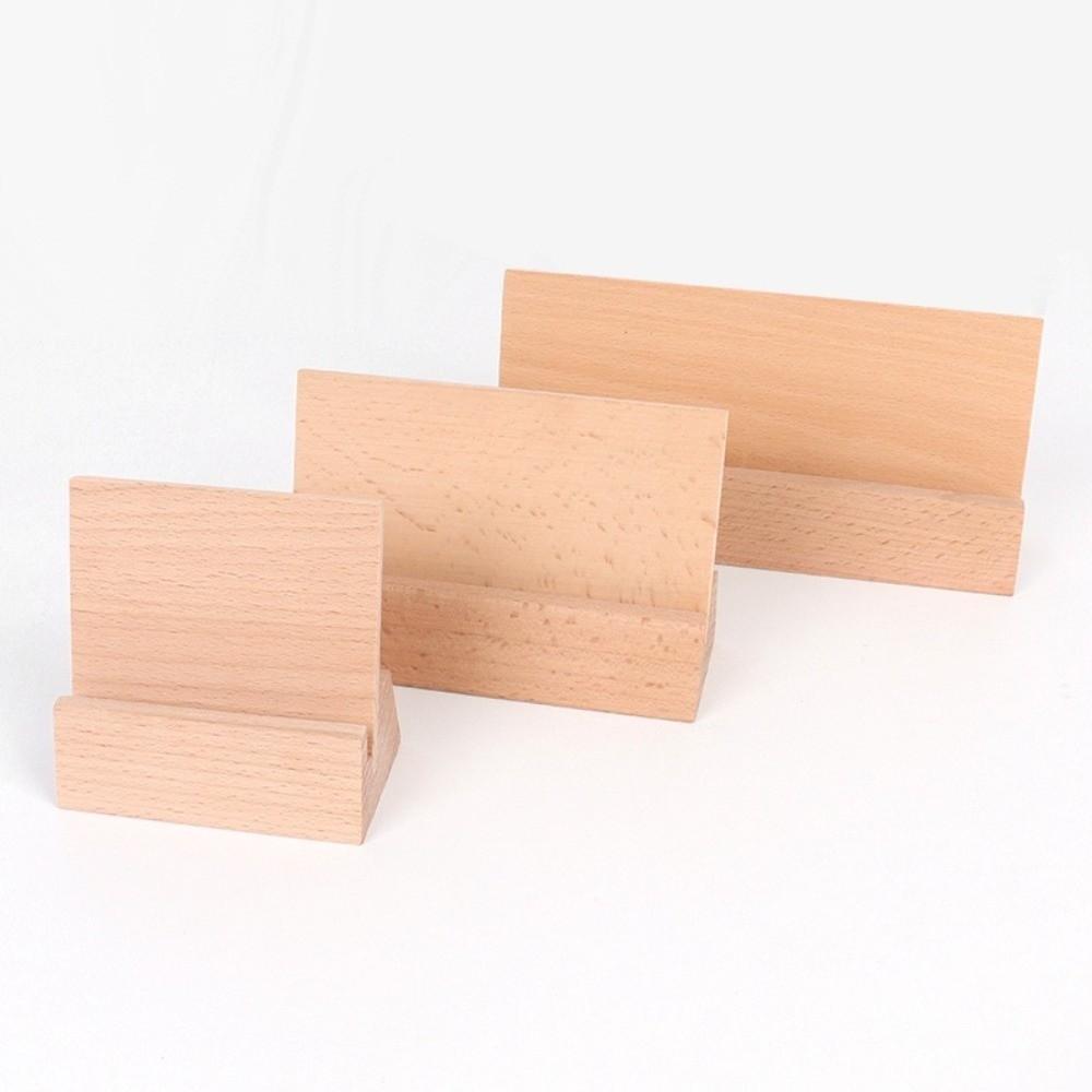 Stable Base Wooden Desk Calendar Holder Natural Game Cards Stand For Office Home Desktop