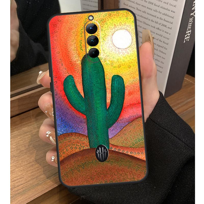 Plant Cactus Case For Nubia Red Magic 8S 9S Pro Plus 6S 7S 6 7 Pro 6R 5G RedMagic 9 8 10 Pro Plus Coque