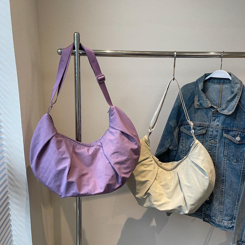 New Large-capacity Women's Dumpling Bag Versatile Firm Shoulder Bag Crossbody Bag Literary Cloud Bag Literary Style