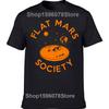 Funny Flat Mars Society Flat Earth T-Shirts Men Pure Cotton T Shirt Members Around The Globe Short Sleeve Tee Shirt Original