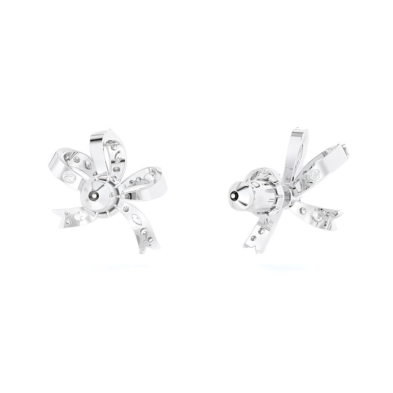 Swarovski Модные и универсальные серьги-гвоздики Volta со стразами в виде банта, маленький размер, для женщин 5647579