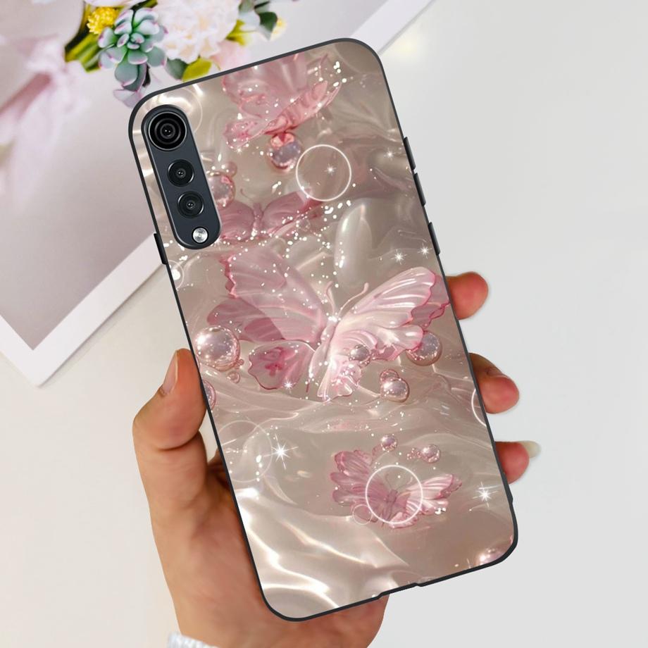 Для LG Velvet 5G 4G / Velvet 5G UW Чехол Милый Мультяшный Панда Цветок Роскошный Мягкий Силиконовый Чехол для Телефона Задняя Крышка Capas