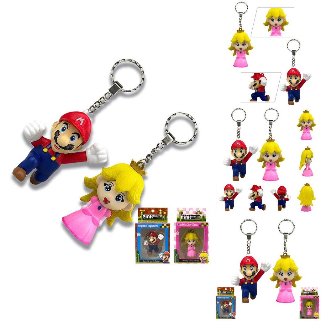 Cute Princess Peach Key Chain Pendant Featuring Super Mario Character For Collectors