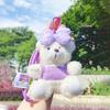 Adorable And Cute Ins Style Bowknot Plush Bear Keychain Pendant Soft Gift Toy