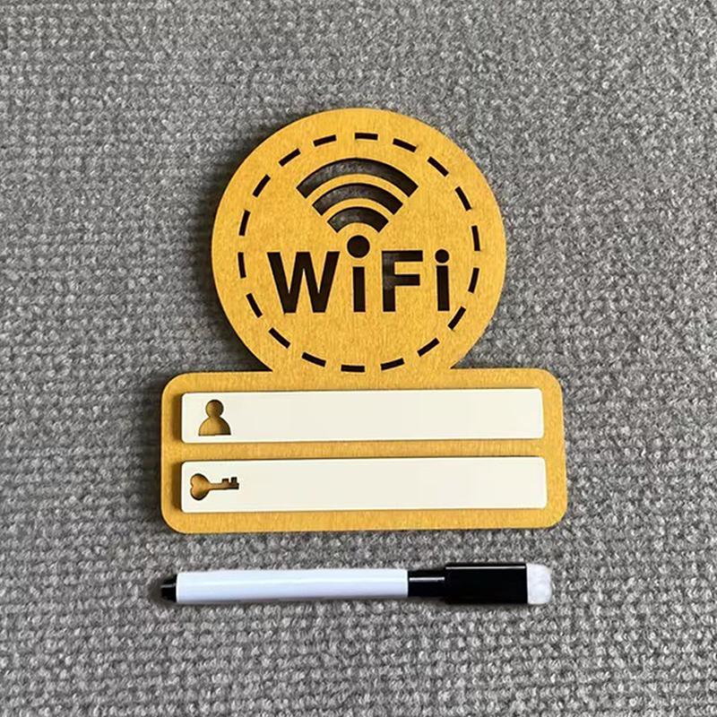 Vintage Rustic Wooden WiFi Password Plaque Wall Mounted Sign for Rental House Airbnb Coffee Shop Office Decor