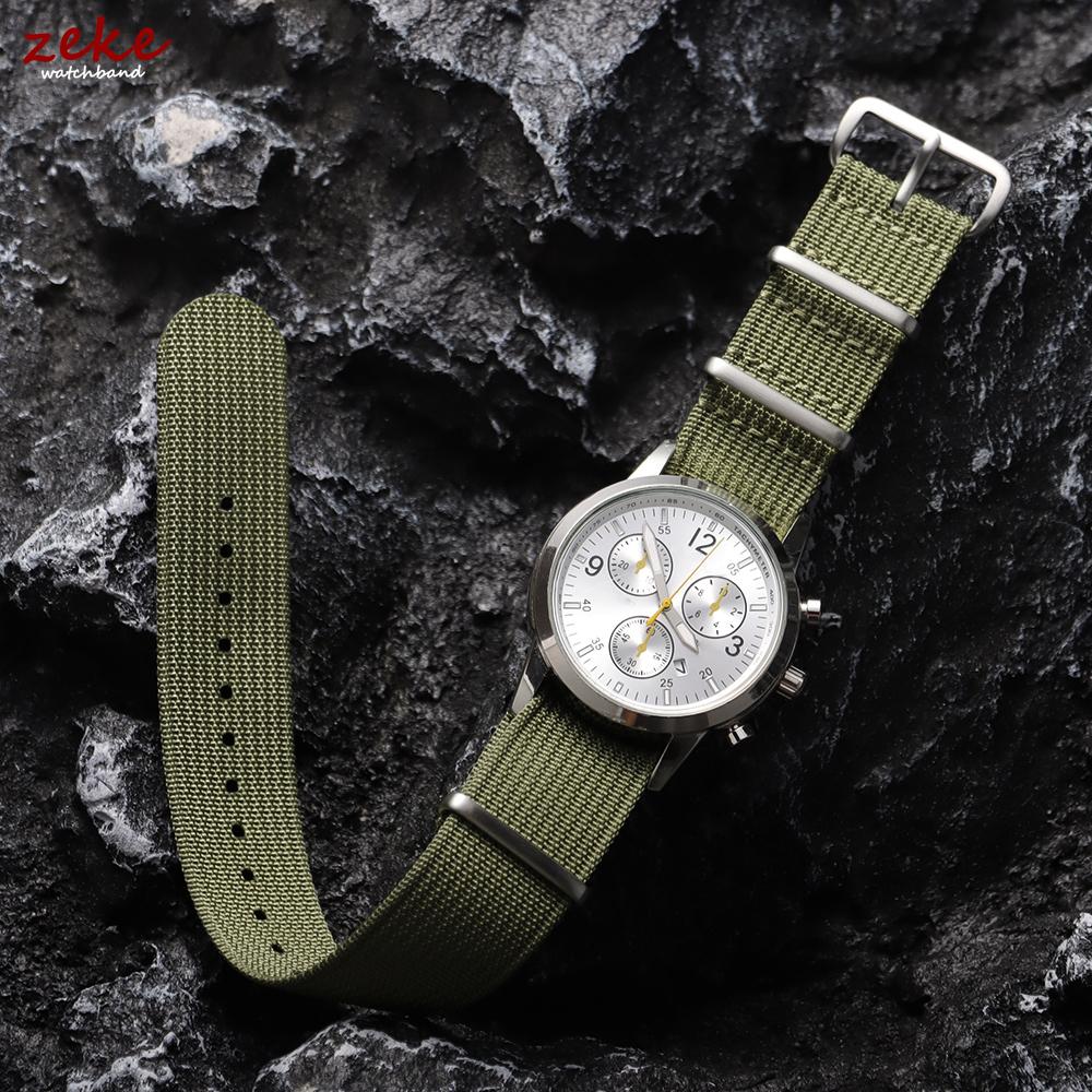 Premium Ribbed Nylon Watch Strap 18mm 19mm 20mm 22mm for Omega Military Casual Watchband for Seiko Army Sport Replacement Band