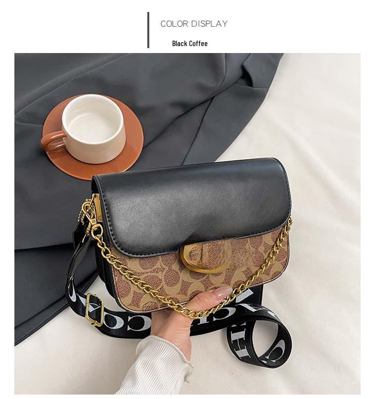 Женская стильная маленькая квадратная сумка кроссбоди высокого класса 2025 года с универсальным принтом