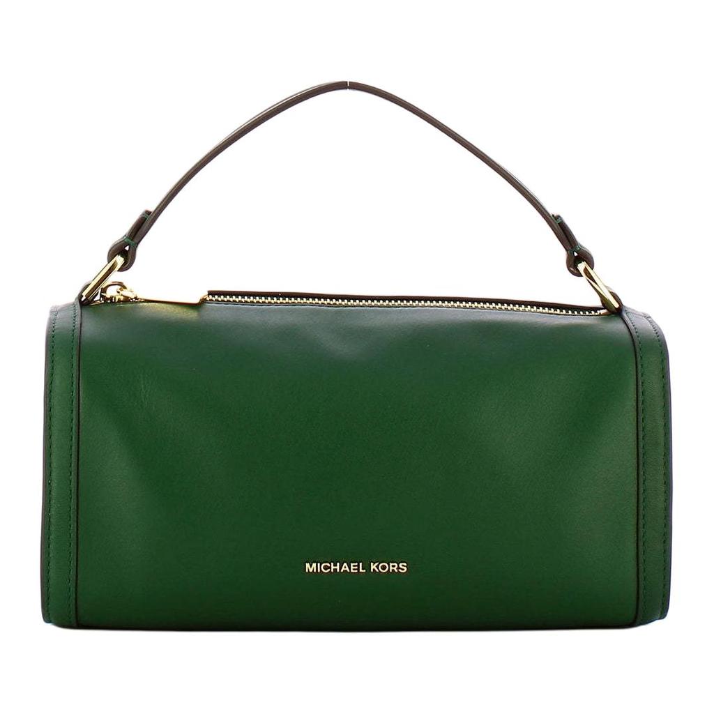 Michael Kors MK Orchard Сумка на плечо и через плечо с золотой фурнитурой, застежкой-молнией, из кожи, маленькая женская сумка, зеленая 32F4G5OC5L-BOSCO