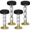 Adjustable Threaded Headboard Stoppers Fixer, Bedside Antishake Telescopic Support Stabilizer, 4 Pack Metal Bed Frame Anti-Shake Tool for Room Wall,