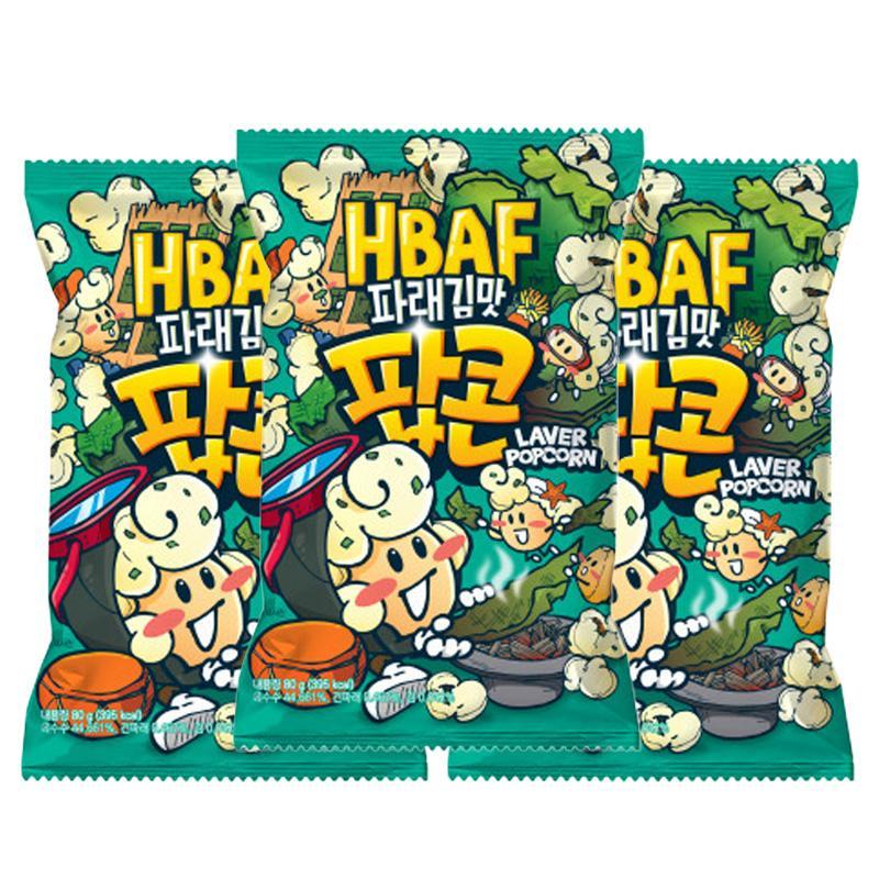 HBAF Seasoned Popcorn 17 Flavors, Premium Flavored Popcorn Collection (80g x 3 Bags) / Kfood, Authentic Korean Food