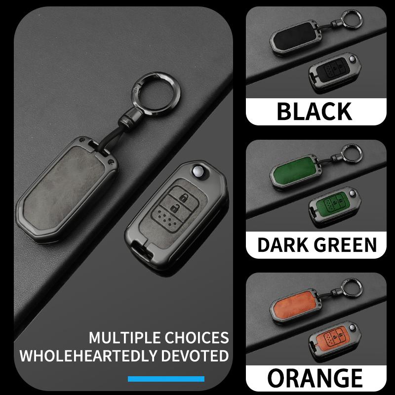 Fashion Metal Keychains Accessories Zinc Alloy Car Key Cover Hot Selling Smart Key Case for Civic City Accord Crv Waterproof