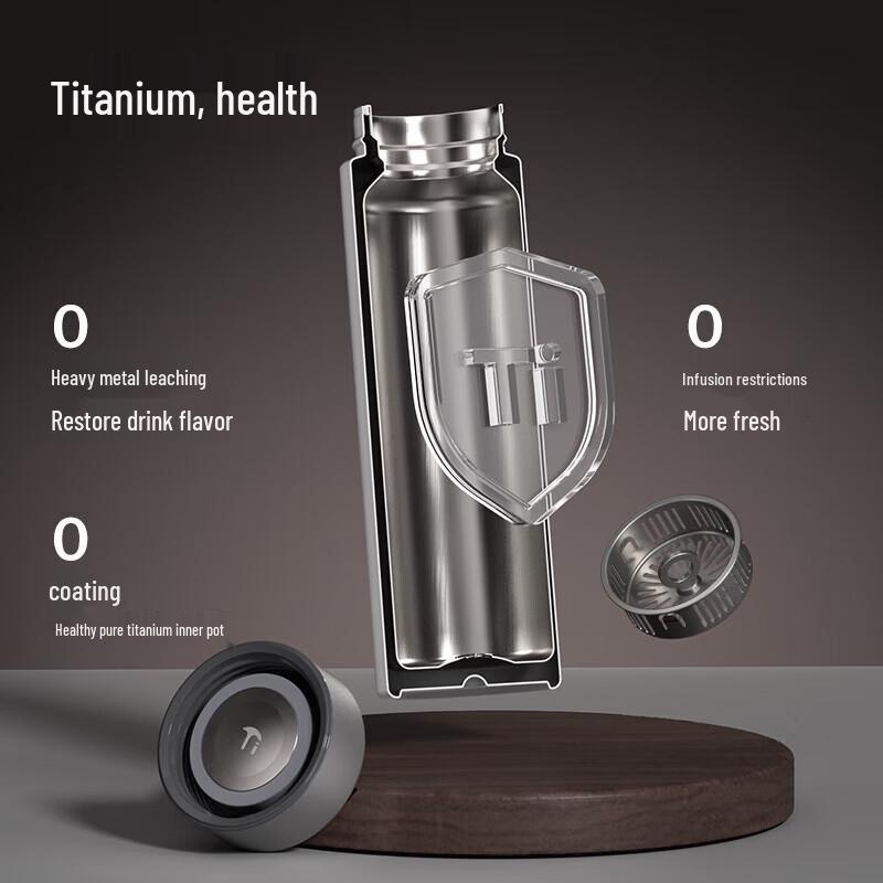 FUGUANG Pure Titanium Tea Infuser Thermos Cup