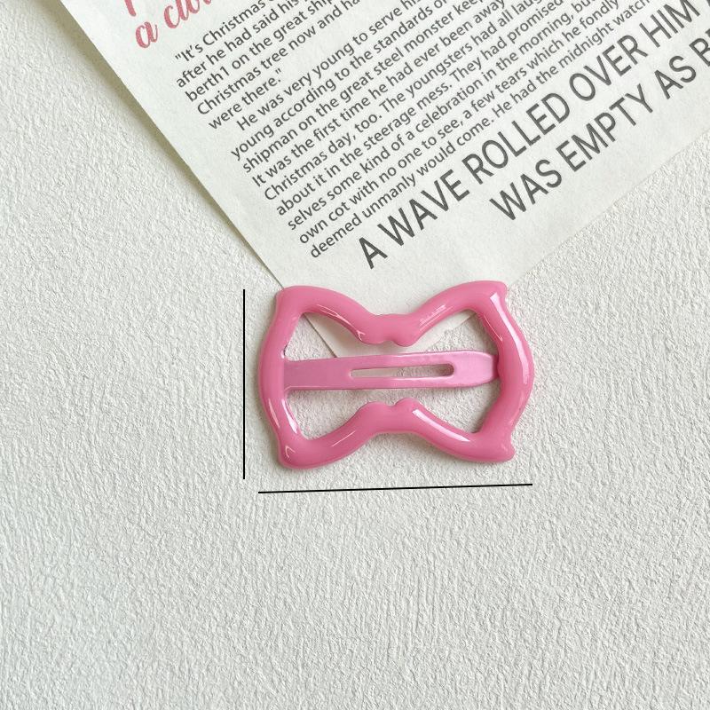 Little Girl Dopamine Bow Hair Clip Children's Cute BB Clip Baby Side Clip Girl Back of Head Broken Hair Hairpin
