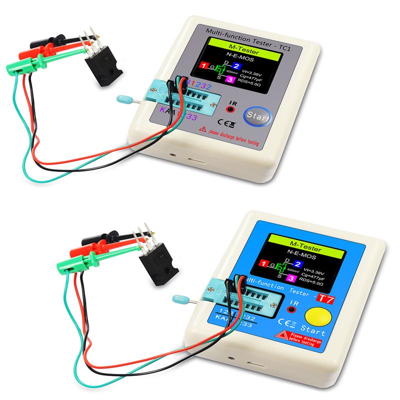 LCR-TC1 LCR-T7 Transistor Tester Multimeter Colorful Display TFT For Diode Triode MOS/PNP/NPN Capacitor Resistor Transistor
