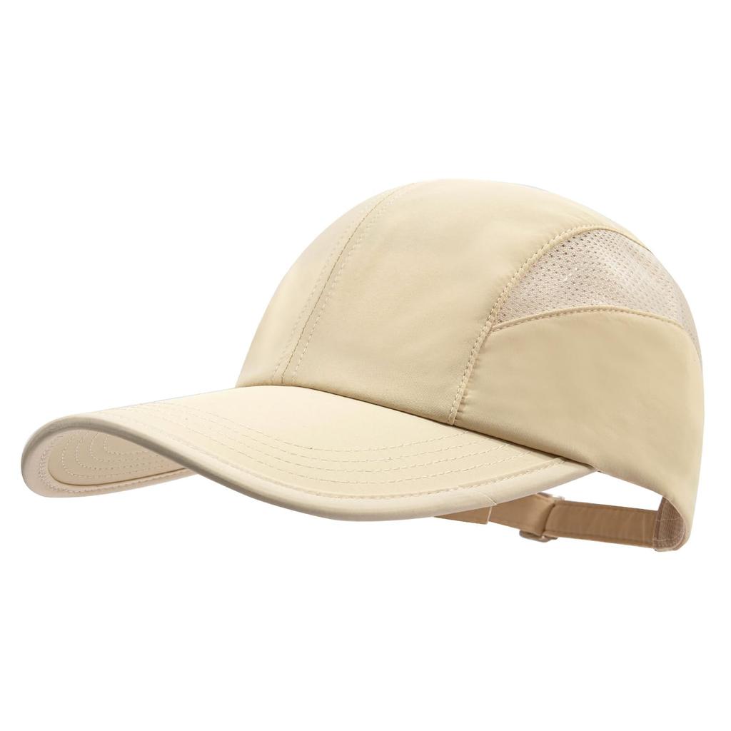Croogo Mesh Perfect for and and Men's Cap, Running, Tennis, Golf, Summer, Quick-Drying, Thin, Ultra-Lightweight (G-DCP2403-Beige)