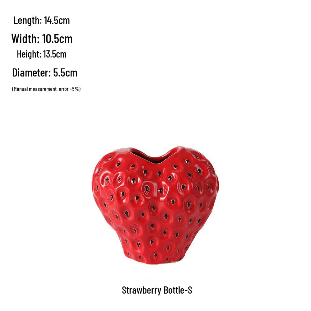 Китайская красная керамическая ваза середины века - Новогоднее специальное украшение для гостиной или свадебные композиции из шелковых цветов