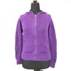 Sport Cotton Zip-Up Knit Hoodie Women M Purple Authorized Retail(USED)
