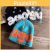 Pattern Letter Ago Knitted Beanie Cap Fashionable Breathable Hat Gifts Warm