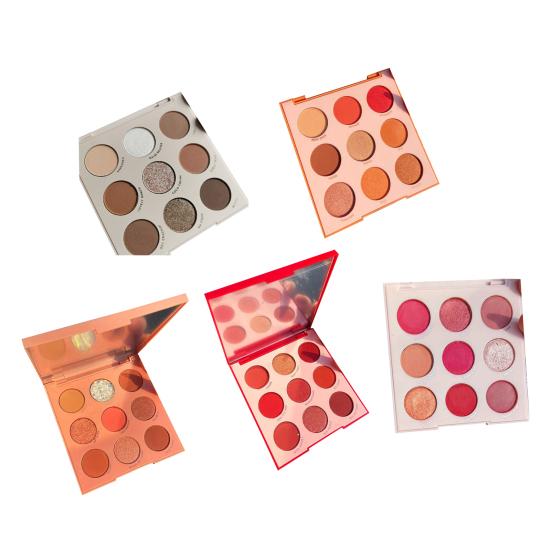 Тени для век Flash Водостойкая стойкая нелетучая пудра с мелкой текстурой 9-цветная красочная сияющая палитра теней для век Аксессуар для макияжа