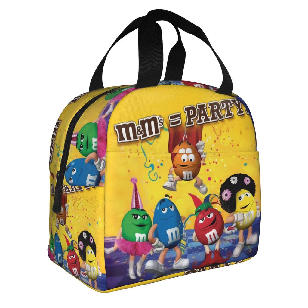 M-&-M-S Chocolate Lunch Bag Men Women Funny Candy Meme Cooler Thermal Insulated Lunch Box for Adult Office