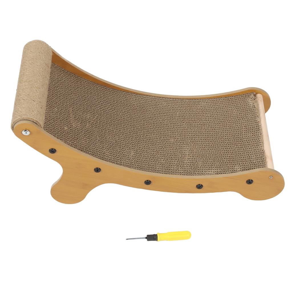 Cat Scratcher Lounge Chair Multipurpose Durable Curved Cat Scratch Pad Cat Scratching Cardboard for