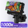 Цифровой микроскоп LCD с 4,3-дюймовым экраном, видеорегистратор 720P, увеличение 1-1000X, микроскоп для монет, лупа, просмотр на ПК