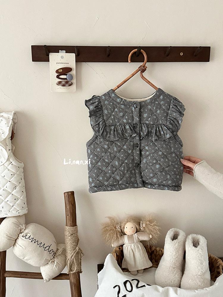 88330 Детский стеганый хлопковый жилет на осень/зиму - Новинка 2025 Теплая куртка без рукавов для мальчиков и девочек
