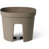 Pot balustrade - GARDEN ID Smile - Taupe 30 cm - S'adapte a toutes les balustrades - Réserve d'eau - recyclé et 100% recyclable