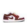 Jordan Air Jordan 1 Амортизация Устойчивость к истиранию Покрытие Низкие Винтажные Баскетбольные Кроссовки Унисекс Белый Красный 553560-133(Команда59-)