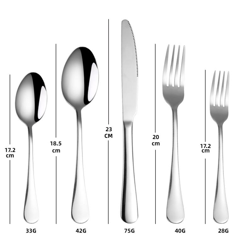 20 in 1 Stainless Steel Cutlery Steak Cutlery Set, Specification: True Color