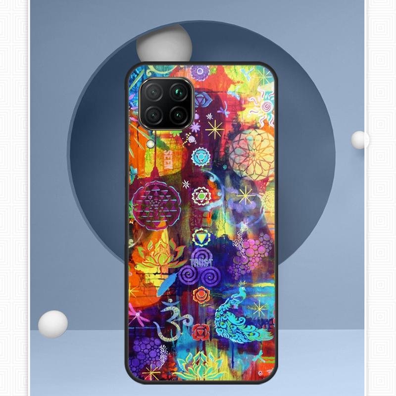 Чехол Mandala Chakra Yoga для Huawei Nova 12s 12i 11i 8i Y91 Y60 Y70 Y72 Y90 Y61 9 10 SE P20 P40 Lite P30 P60 Pro