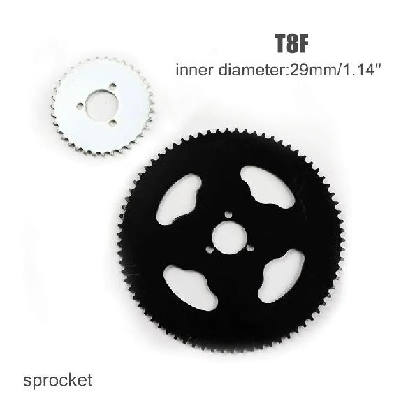 LINGQI T8F 32MM 74T 64T 58T 44T 38T 35T Rear Sprocket Motorcycle Gear Shaft Mini Moto ATV Quad Dirt Pit Pocket Bike Motocross