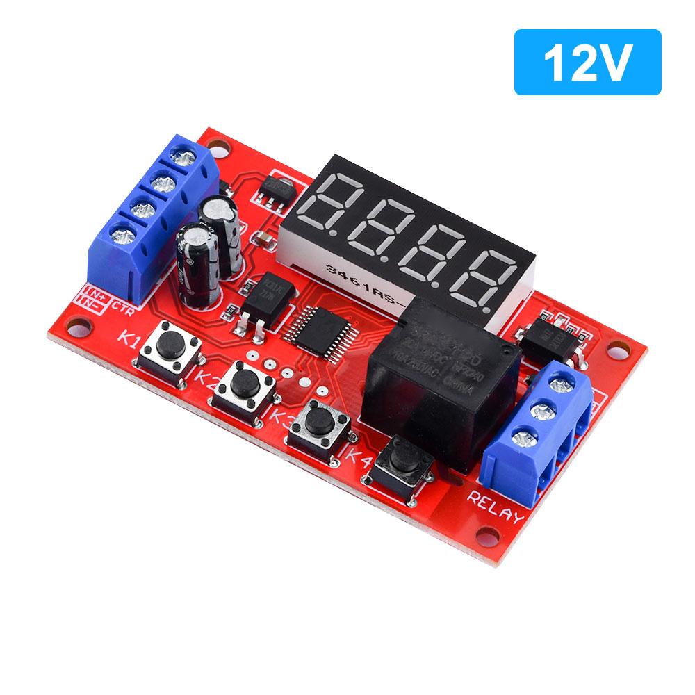 DC 5V 12V 24V 10A Adjustable Time Delay Relay Module LED Digital Timming Relay Timer Delay Trigger Switch Timer Control Switch