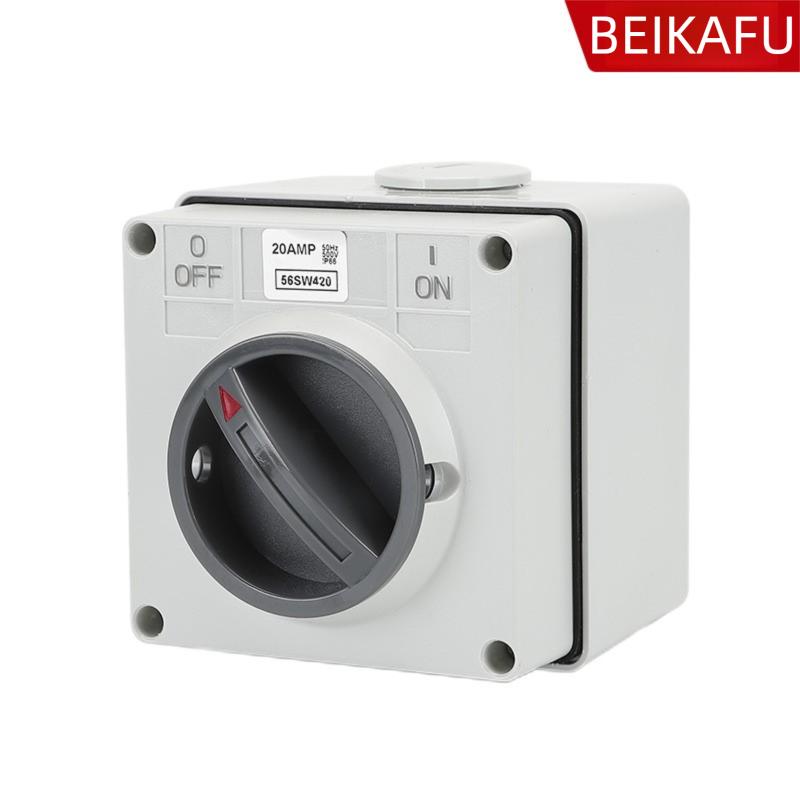 Perilla Impermeable Para Exteriores Interruptor De Pared De Alimentación Antitormenta Se Puede Sumergir En 2 Holes32A 50Hz,