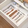 Quality 4/5 Compartments Cutlery Organizer Rectangle Easy Clean Spoon Fork Separation Box Utensil Tray Kitchen