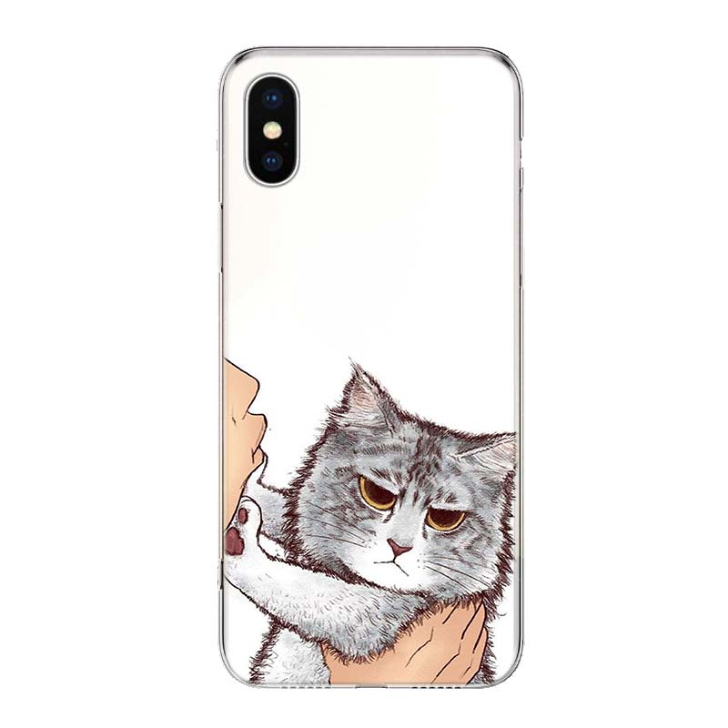 Kiss My Lovely Cat Kitten For iPhone 17 Air 16 15 14 Plus 13 Mini 12 11 Pro Max Phone Case 16E 7 Print 8 SE Fundas Cover Soft Co