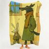 Illustrator W Wolf E Erlbruch Throw Flannel Throw Blanket Suitable for Sofa Living Room Bedroom