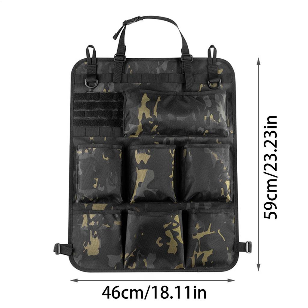 Back Seat Car Organizer Seat Back Organizer 900D Oxford Kick Protector With 8 Pocket For Vehicle Organization Passenger Comfort