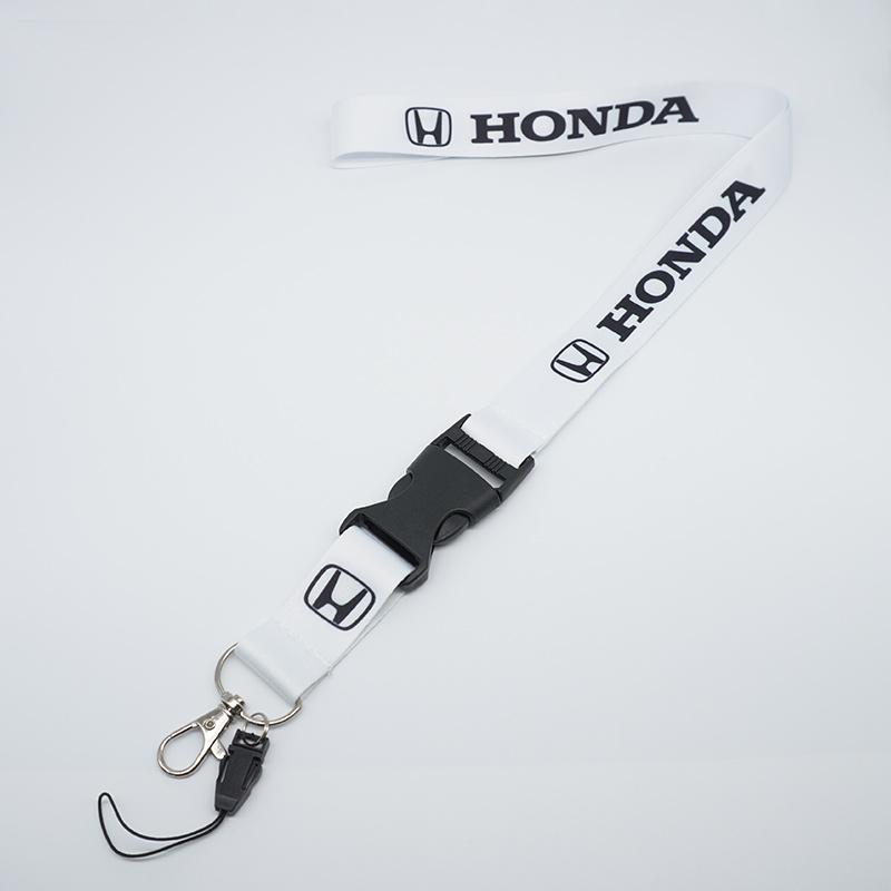 CPS1 1pc Lanyard Nylon Printing Emblem Style Key pendant holder Keychain For Honda Civic xrv hrv crv brv City Accord Fit Jazz Insight