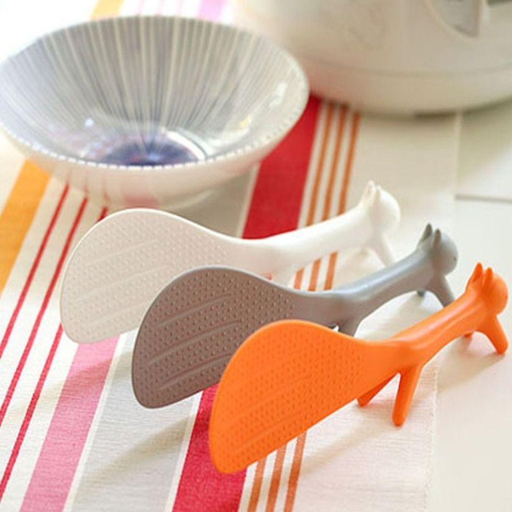 Lovely Rice Scoop Can Stand Meal Spoon Kitchen Supplie Squirrel Shaped Ladle