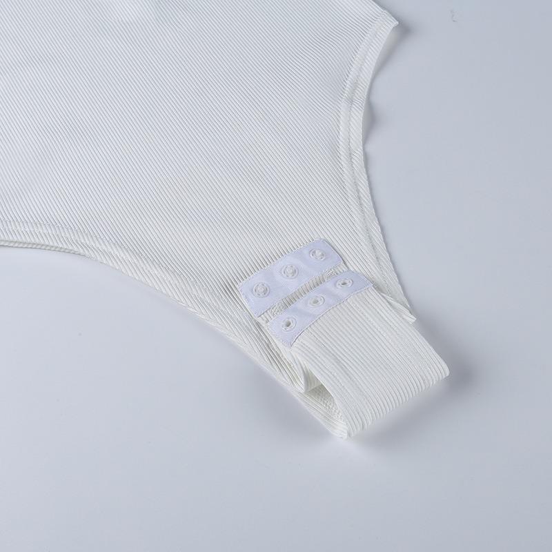 Summer New Casual Sexy Slim Fit Jumpsuits Women Fashion Sleeveless Solid Elegant Women's Bodysuits Simple High Waist Base Ladies Rompers 26432