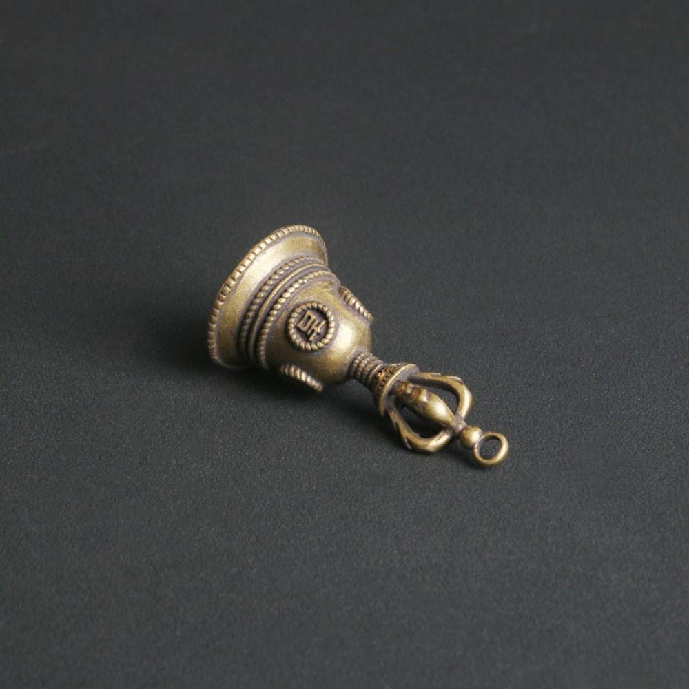 Антикварный латунный колокольчик в виде колокольчика ветра Мини медный колокольчик фэншуй латунный подвесной колокольчик для домашнего декора